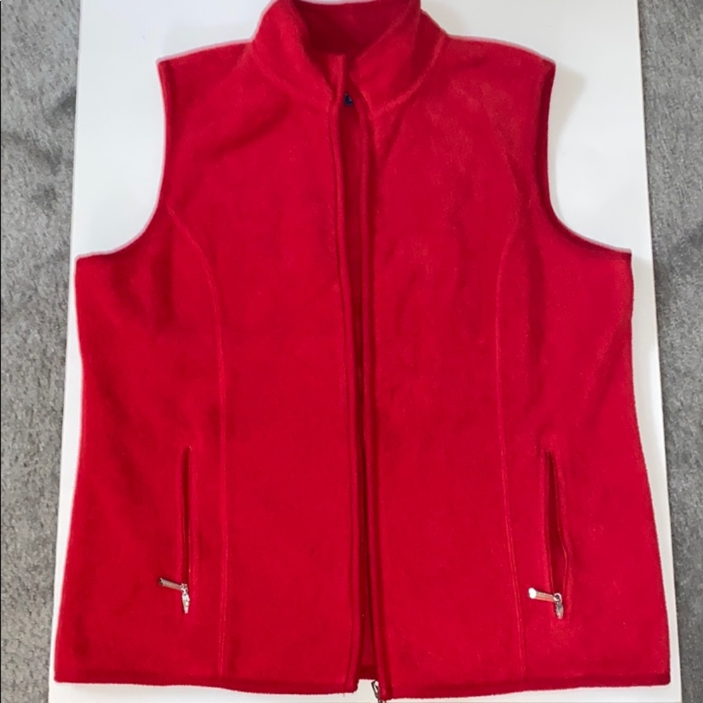 Karen Scott Sport medium rest fleece zippered vest